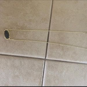 Kendra Scott black Elisa drusy necklace